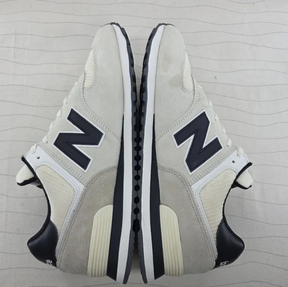 New Balance Mens 574 Macadamia Nut Beige Suede Shoes Sneaker ML574DW Size 13D - Picture 8 of 16